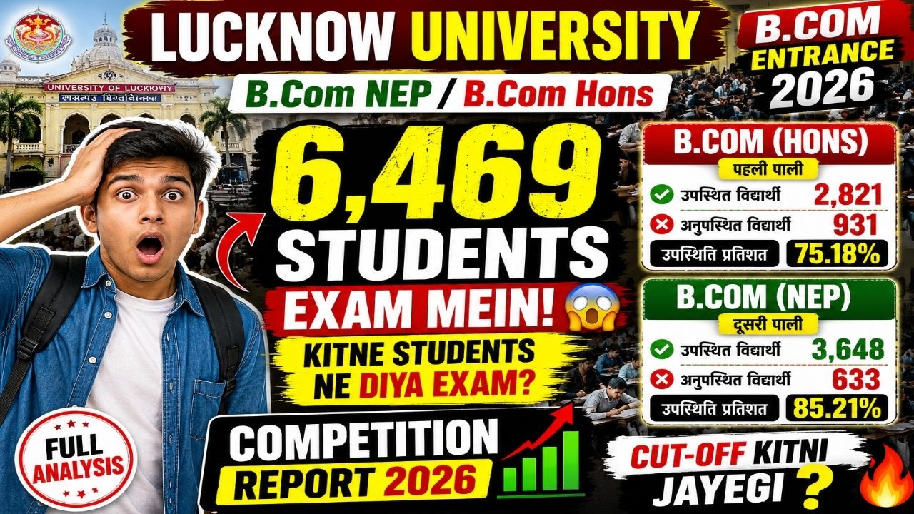 👉 Lucknow University B.Com NEP / B.Com Hons Entrance Exam 2026 | Kitne Students Ne Diya Exam? 😱