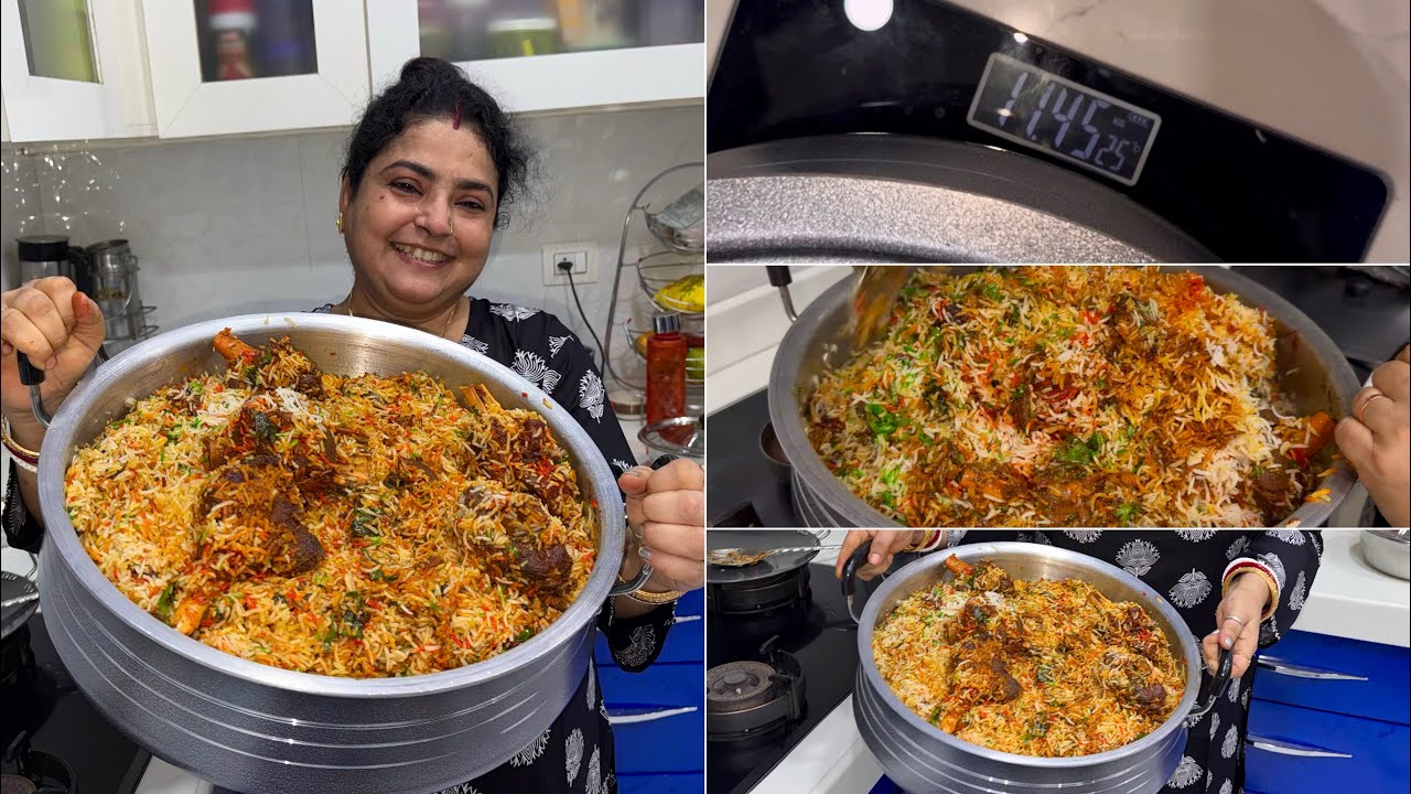 10 KG HYDERABADI MUTTON DUM BIRYANI MAKING FOR MADDYEATS MUKBANG 😱🥵🫡