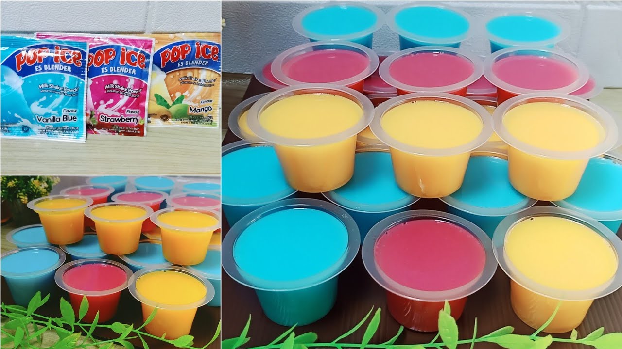 PUDING POP ICE 1RESEP DAPET 3 VARIANT !!! #puding