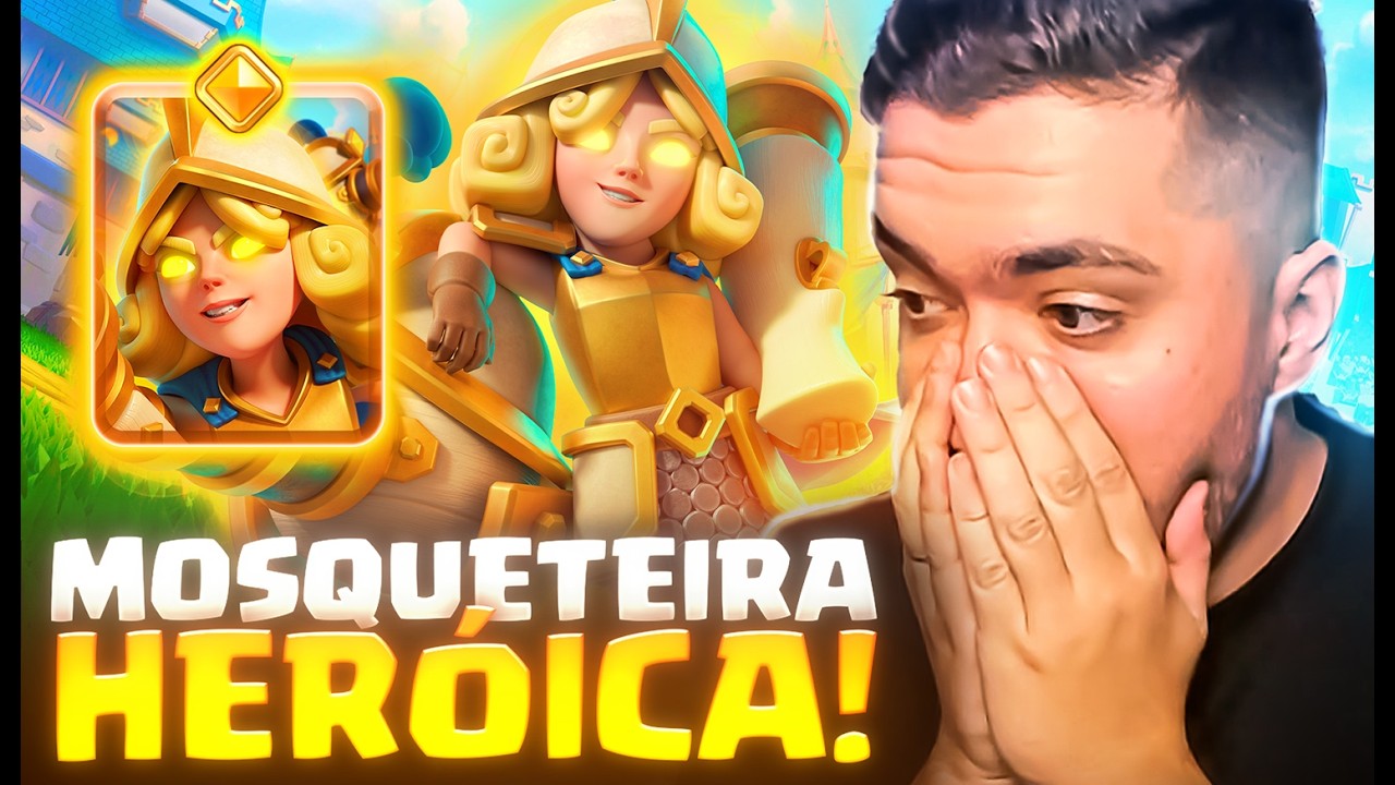 USEI A NOVA CARTA HÉROI: A MOSQUETEIRA! TEM UMA TORRETA QUE COUNTERA TUDO!