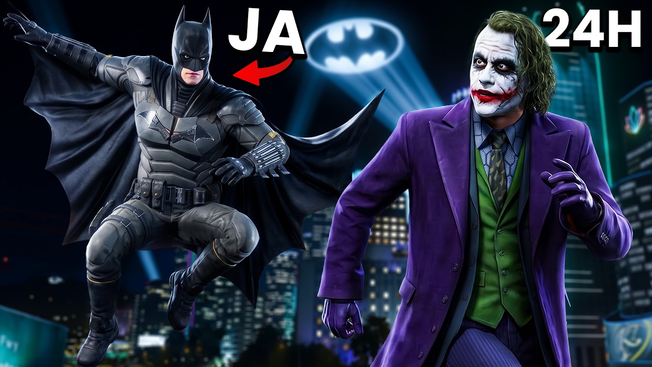 Spędziłem 24H Jako BATMAN & JOKER Polując na PRZESTĘPC&Oacute;W w GTA V!