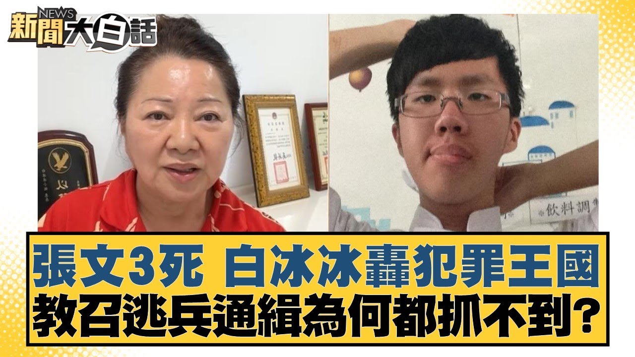 張文3死 白冰冰轟犯罪王國 教召逃兵通緝為何都抓不到?【#新聞大白話】20251221-7｜#謝寒冰 #凌濤 #胡文琦