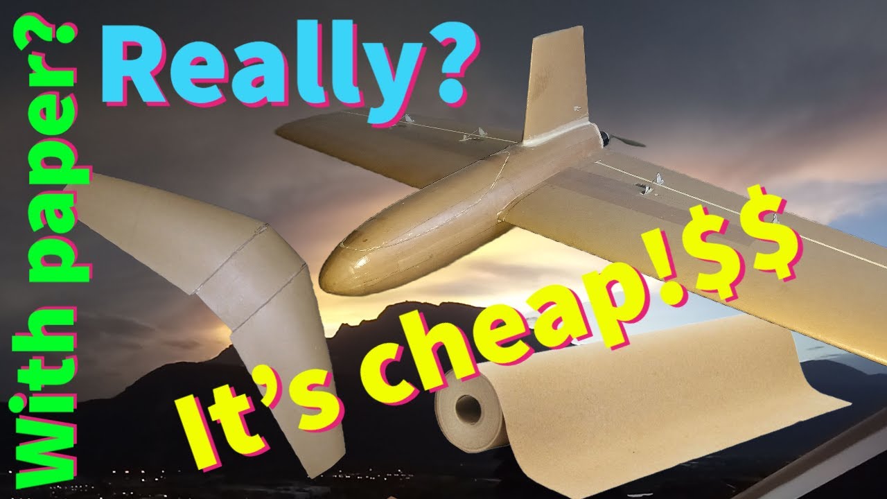 Covering foam wings with paper for cheap RC plane.