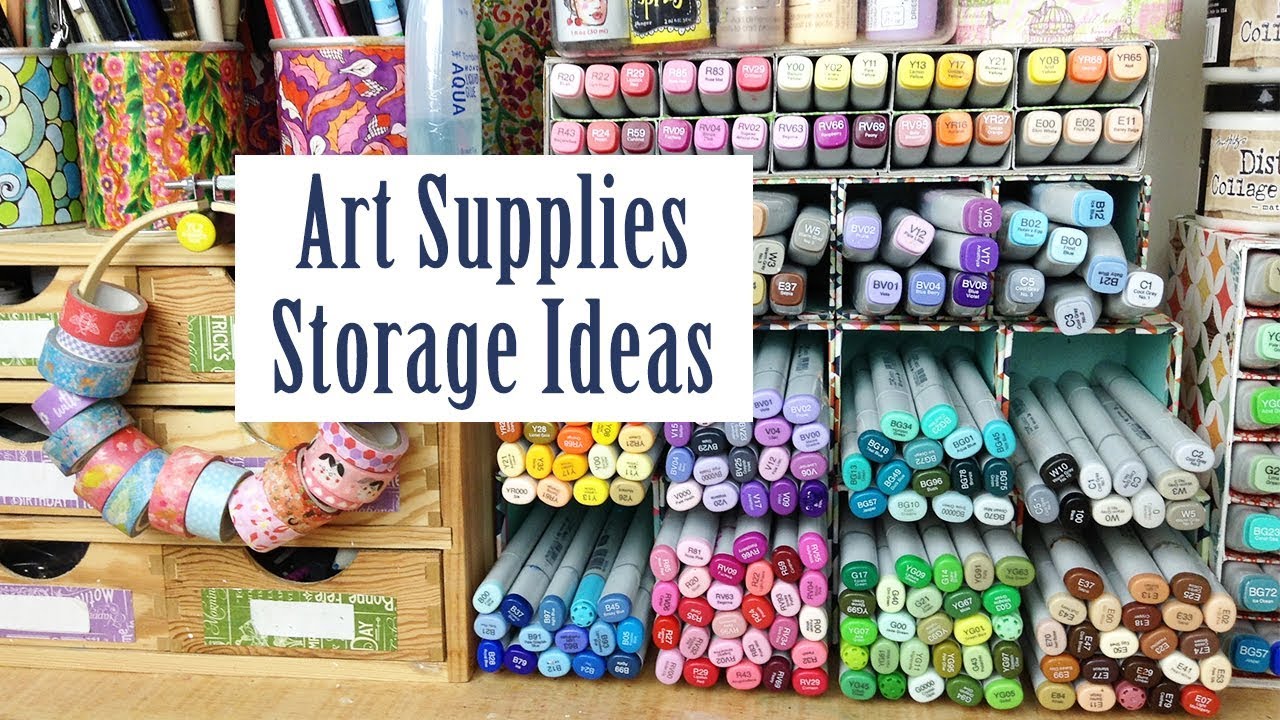 Art Supplies Storage Ideas: How I Store Copic Markers, Washi Tape, Pencils - Storage Solutions