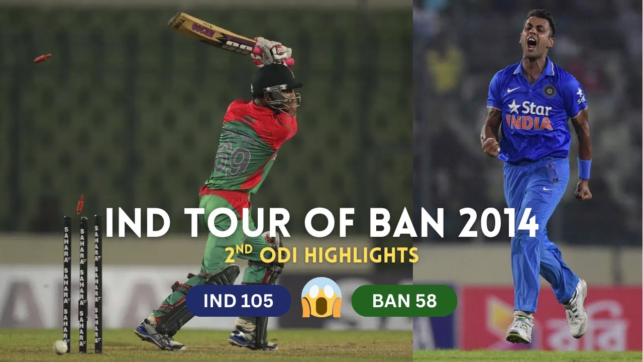 India Defends 105! Stuart Binny&rsquo;s Record-Breaking Spell | IND vs BAN 2014 2nd ODI Highlights