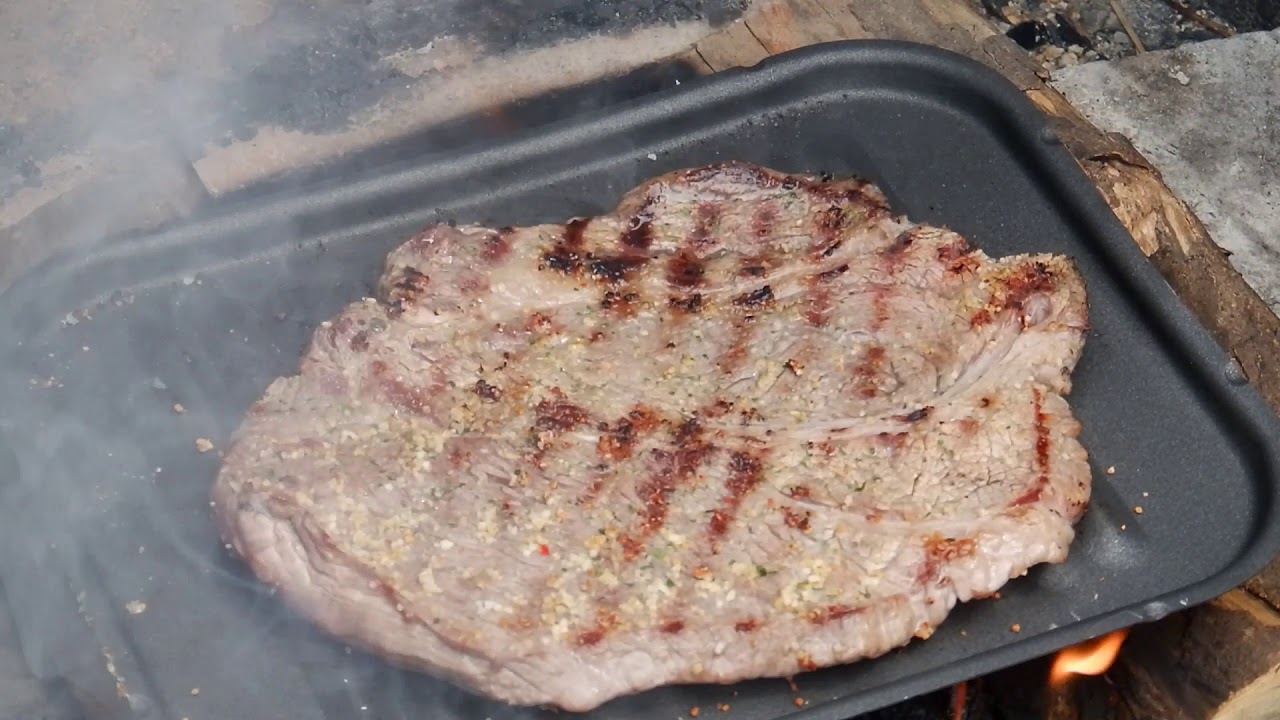 焚き火ステーキランチ