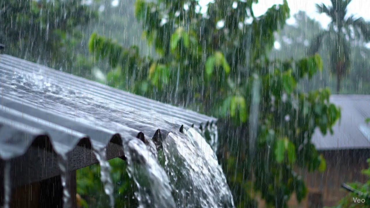The sound of heavy rain🌧️healing Most searched on YouTube, Relaxation, Meditation - ASMR