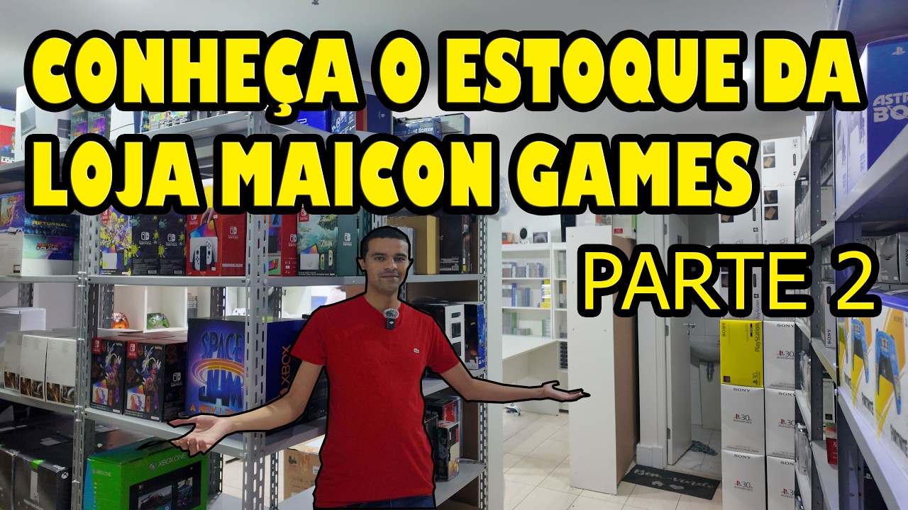 Mostrando um Pouco do Espaço e Estoque da Loja Maicon Games.