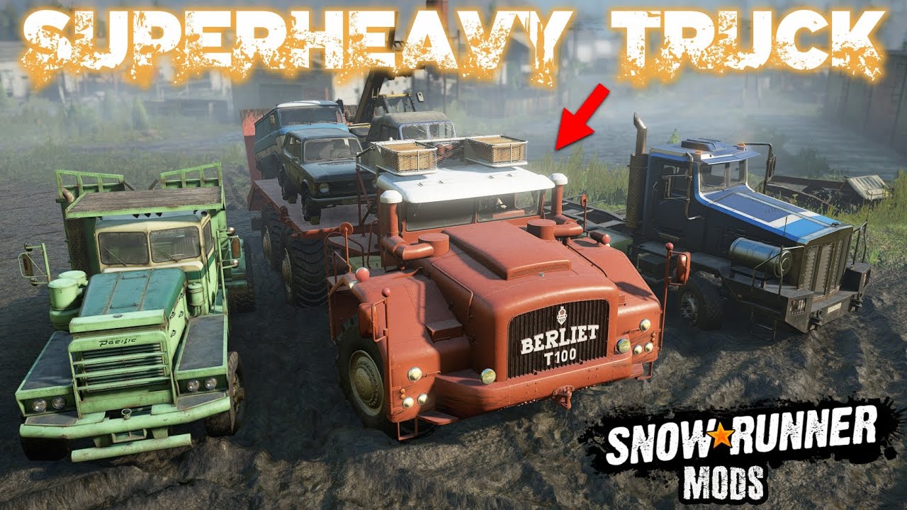 Berliet T100 - the Largest Truck in SnowRunner [MODS]