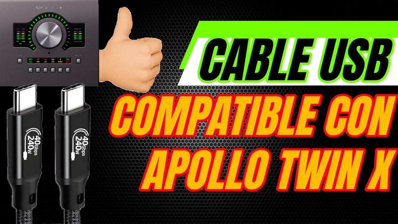 CABLE USB COMPATIBLE CON APOLLO TWIN X👌