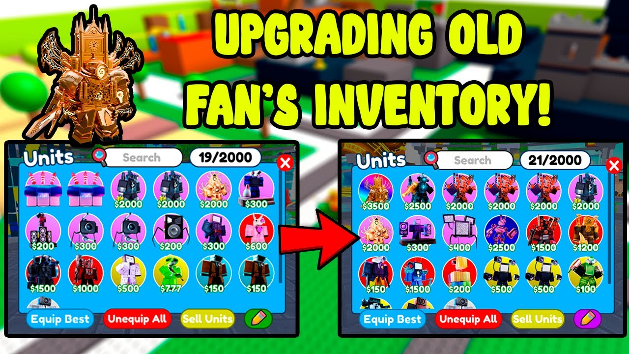 Im Spent 1 Million Gems On Upgrading My Fan's Inventory In Toilet Tower Defense!