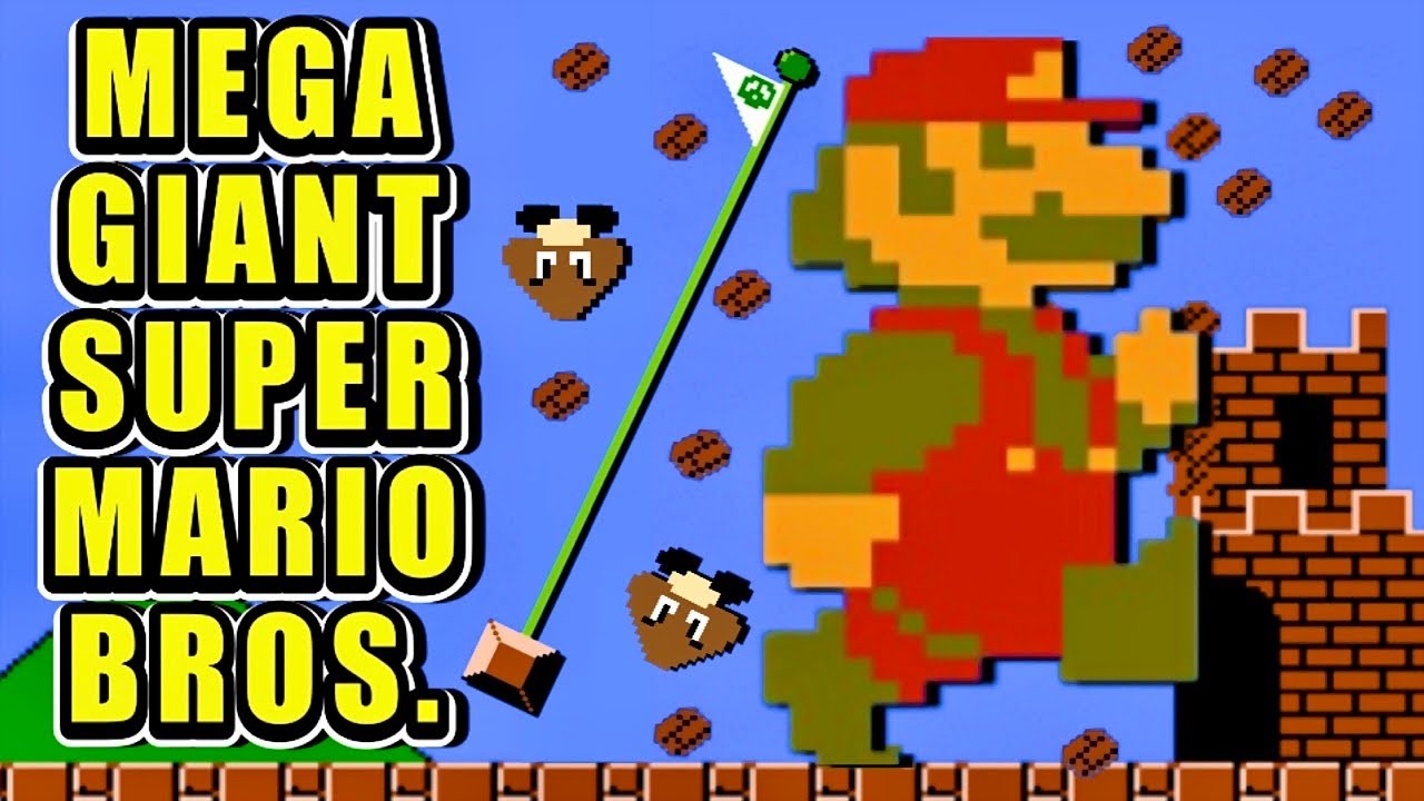 Mega Giant Mario Bros. NES Rom Hack Playthrough