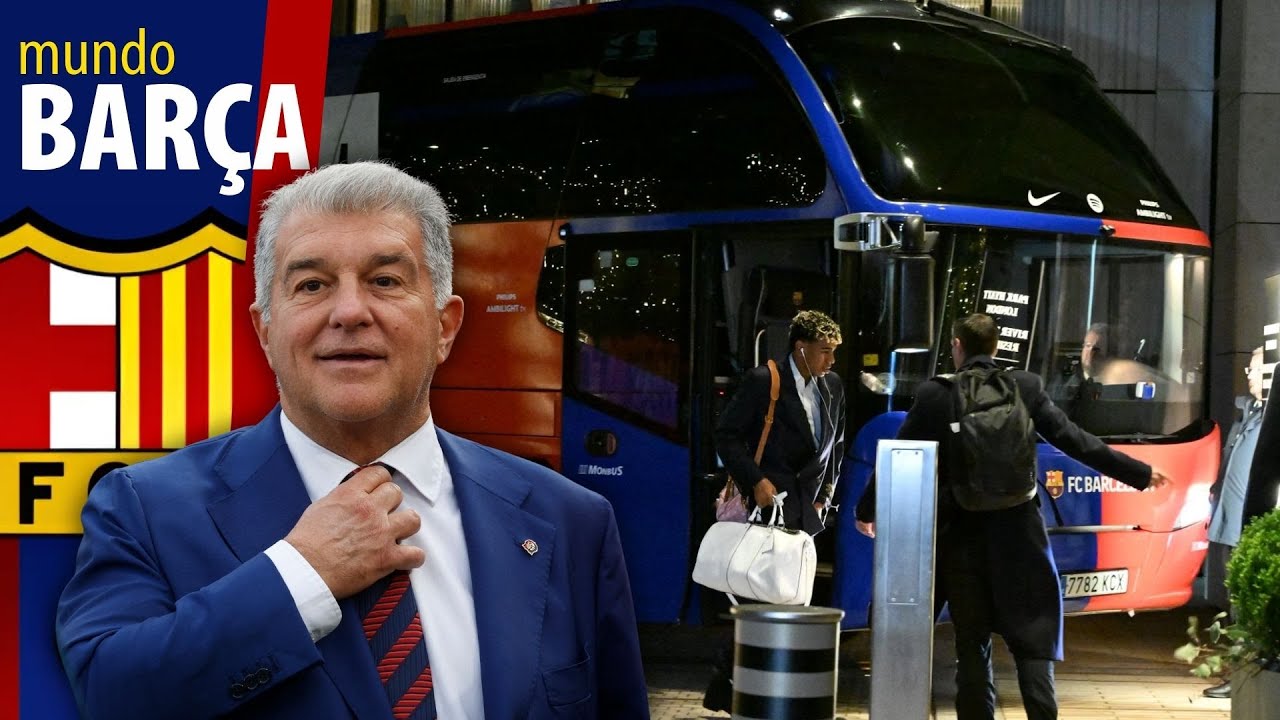 ¡El Barça ya en Londres! Llegada del equipo y de Laporta antes del Chelsea vs FC Barcelona ⚡🔵🔴