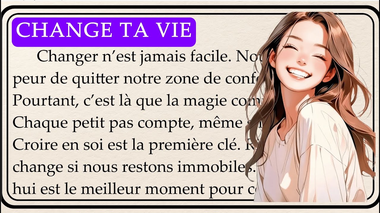 Change Yourself🌱| Change ta vie| Learn French Through Simple Story (A1–A2)