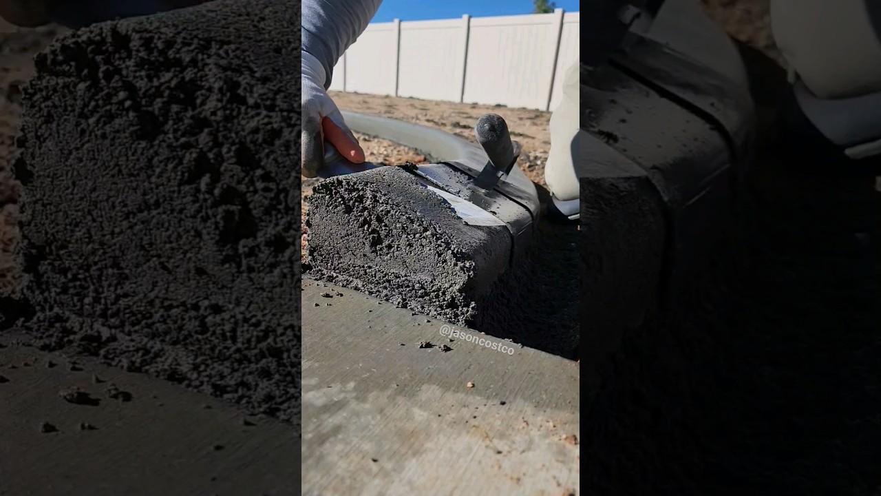 Satisfying asmr curb work.  