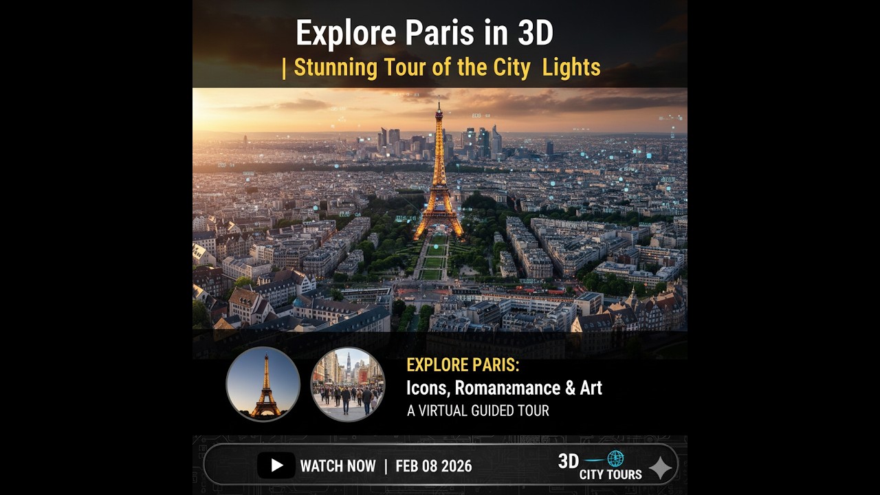 Explore Paris in 3D | Stunning Aerial Tour of the City of Lights