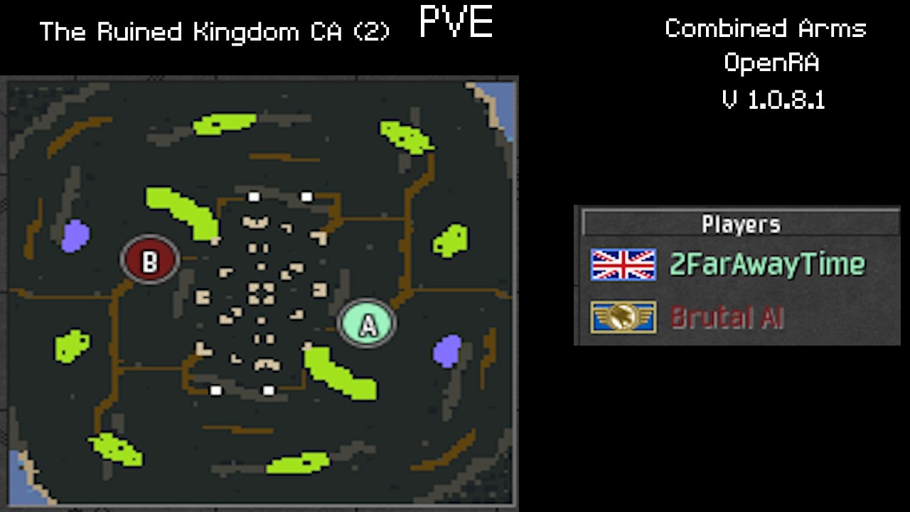 6# - 2 Artillery - England - vs Brutal AI Competitive Rule - Combined Arms V1.0.8.1 (OpenRA)