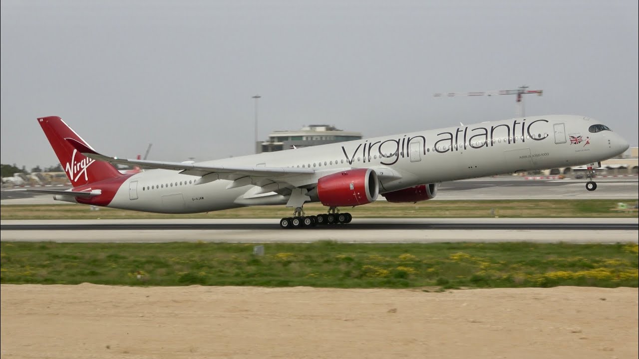 High winds & Wet Runway action at Malta Luqa Airport Up Close Planespotting in 4K icl Touch & Go!