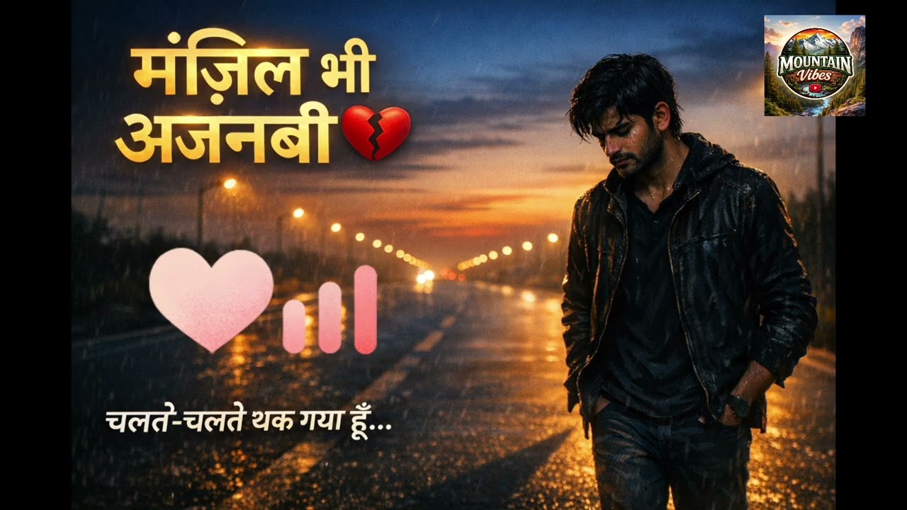 💔 मंज़िल भी अजनबी लगती है | Heart Touching Sad Song | Emotional Broken Heart Song
