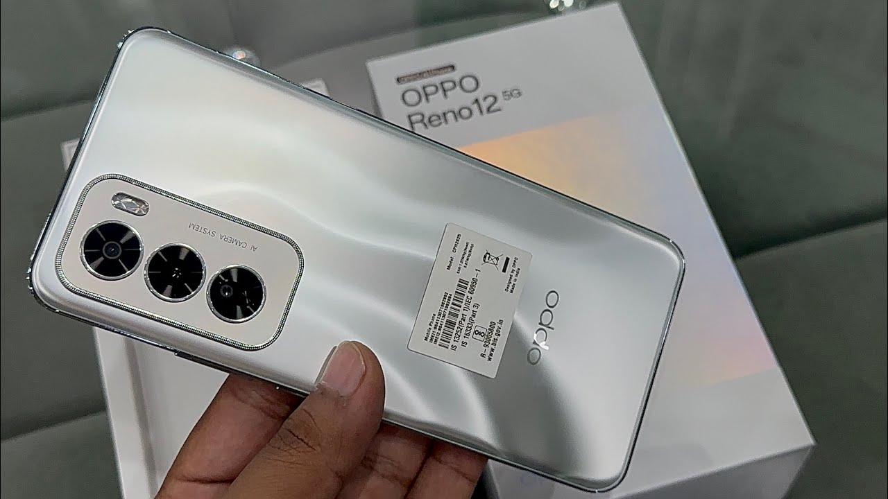 Oppo Reno 12 5G Silver Unboxing, First impressions & Review 🔥 | Oppo Reno 12 5G price,Spec & More
