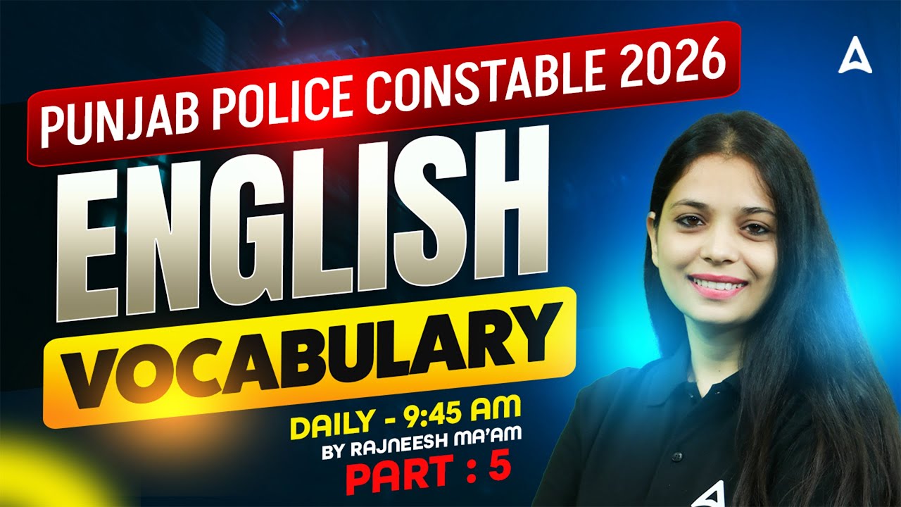 Punjab Police Constable Exam Preparation 2026 | Punjab Police Constable English Vocabulary #5