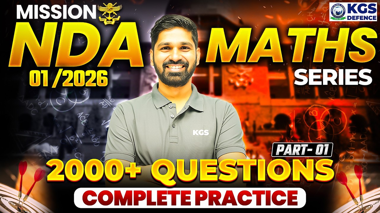 Mission NDA 1 2026 | NDA Maths 2000+ Questions Series | Complete Practice Set 1 | by Prashant Sir