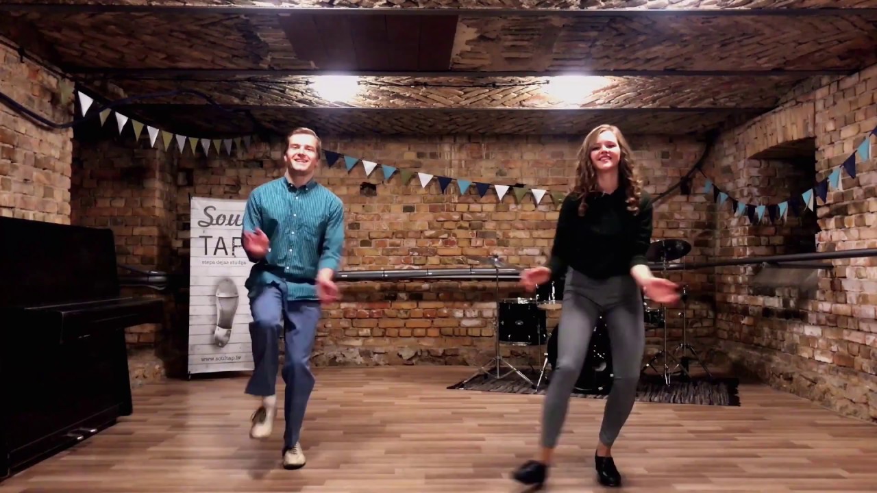 Tap dancer and Lindy hopper doing the 