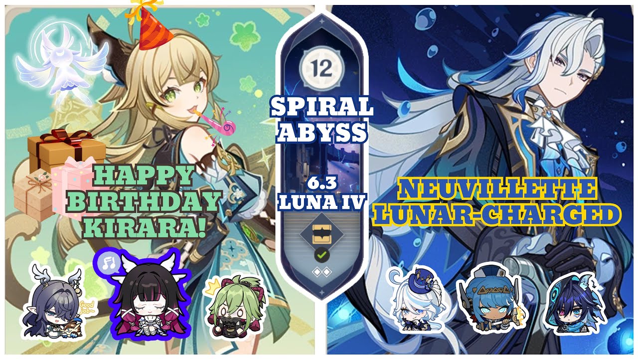 Spiral Abyss 6.3 Luna IV | Columbina+Kirara Hyperbloom & Neuvillette Lunar-Charged | Genshin Impact