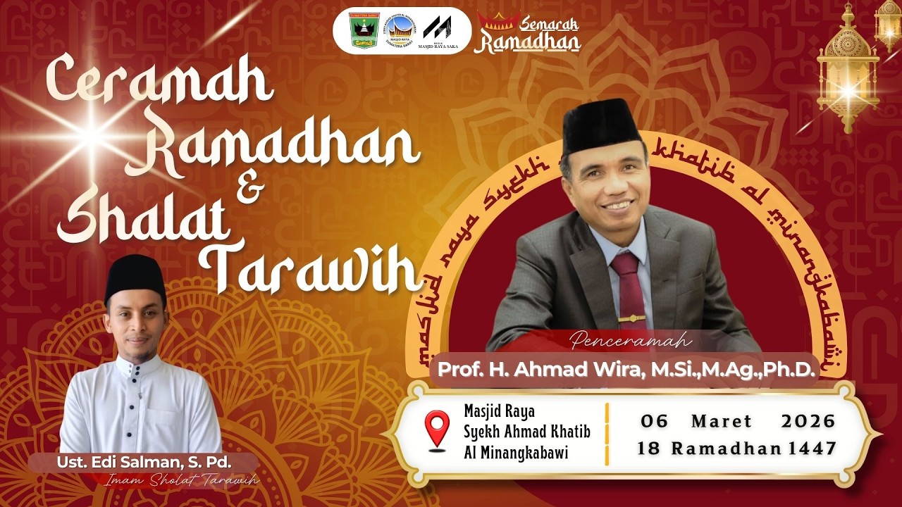 CERAMAH RAMADHAN - Penerapan Fiqih Prioritas dalam Beribadah(Prof. H. Ahmad Wira, M.Si.,M.Ag.,Ph.D.)