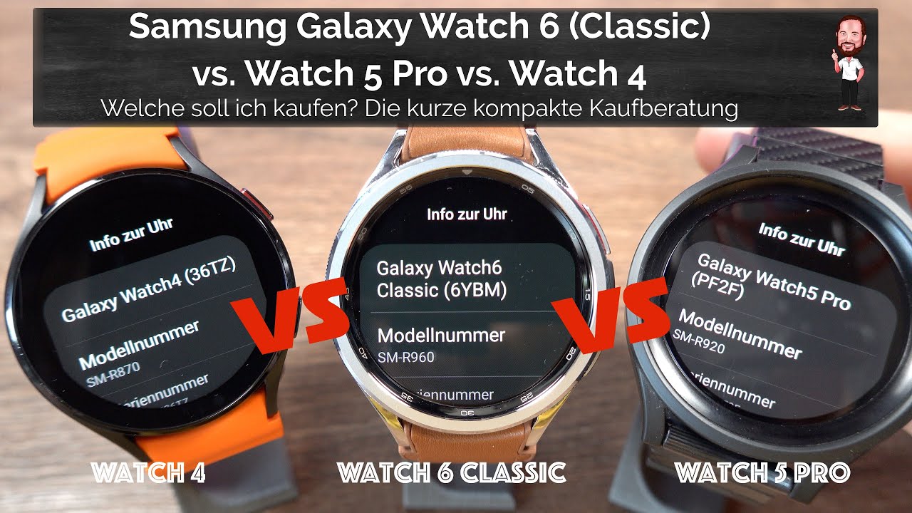 Samsung Galaxy Watch 6 Classic vs. Watch 5 Pro vs. Watch 4 |  Welche kaufen? | Die fixe Kaufberatung