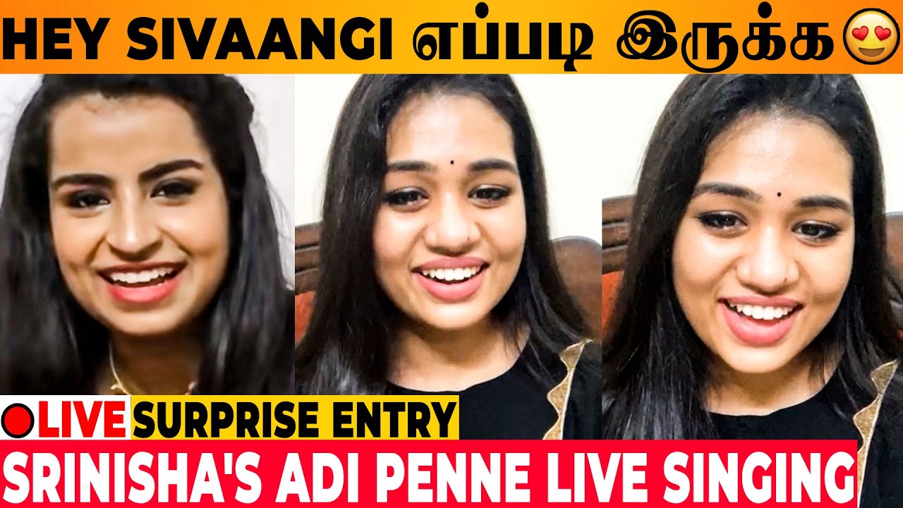 🔴 LIVE : Sivaangi's Surprise Entry in Srinisha Birthday Special Live 😍 - Singing Adi Penne Song