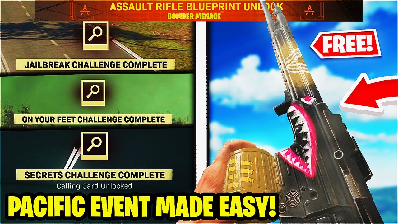 100% EASIEST WAY TO FINISH SECRETS OF THE PACIFIC WARZONE EVENT! (ALL INTEL LOCATIONS BOMBER MENACE)
