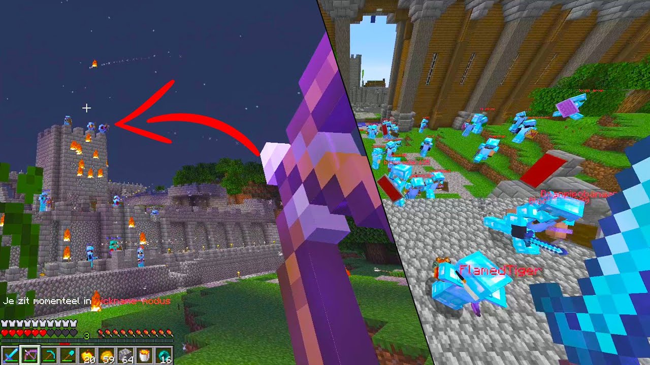Onze mega aanval uitvoeren in Minecraft...
