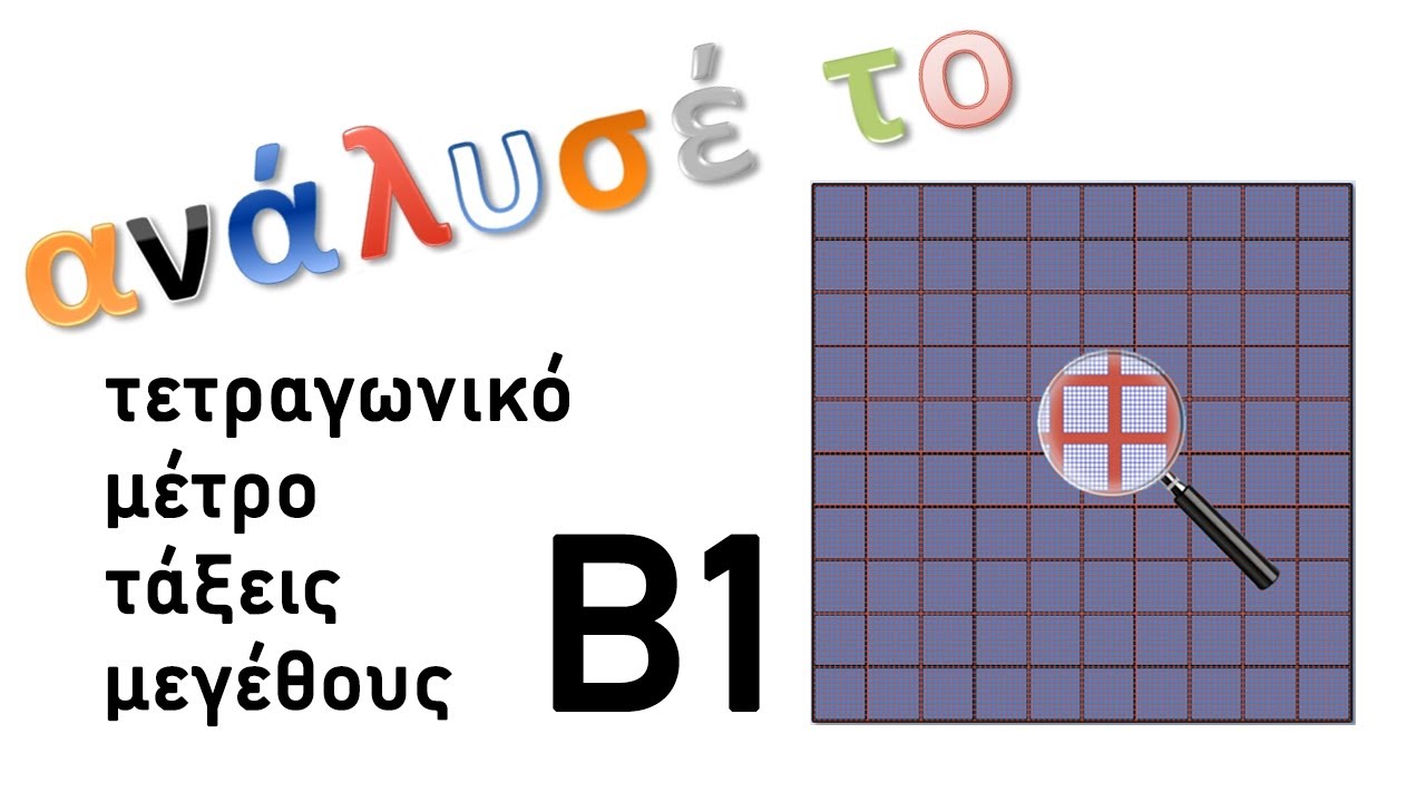 Β1 Τετραγωνικό μέτρο, τάξεις μεγέθους