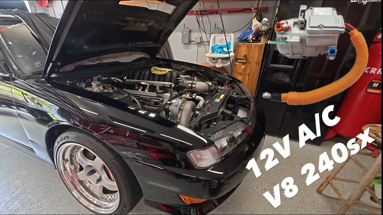 12v Electric A/C on Supercharged V8 S14 240sx Part 1