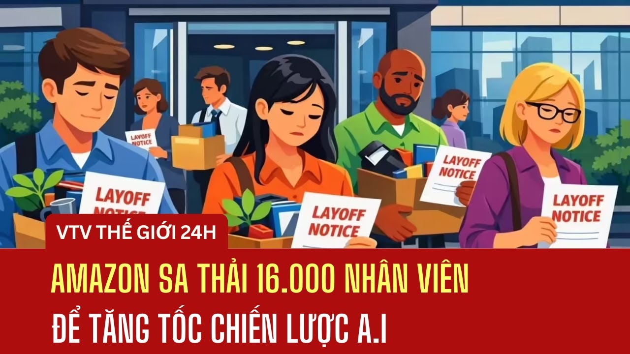 Amazon sa thải 16.000 nhân viên để tăng tốc chiến lược A.I | Thế giới 24h