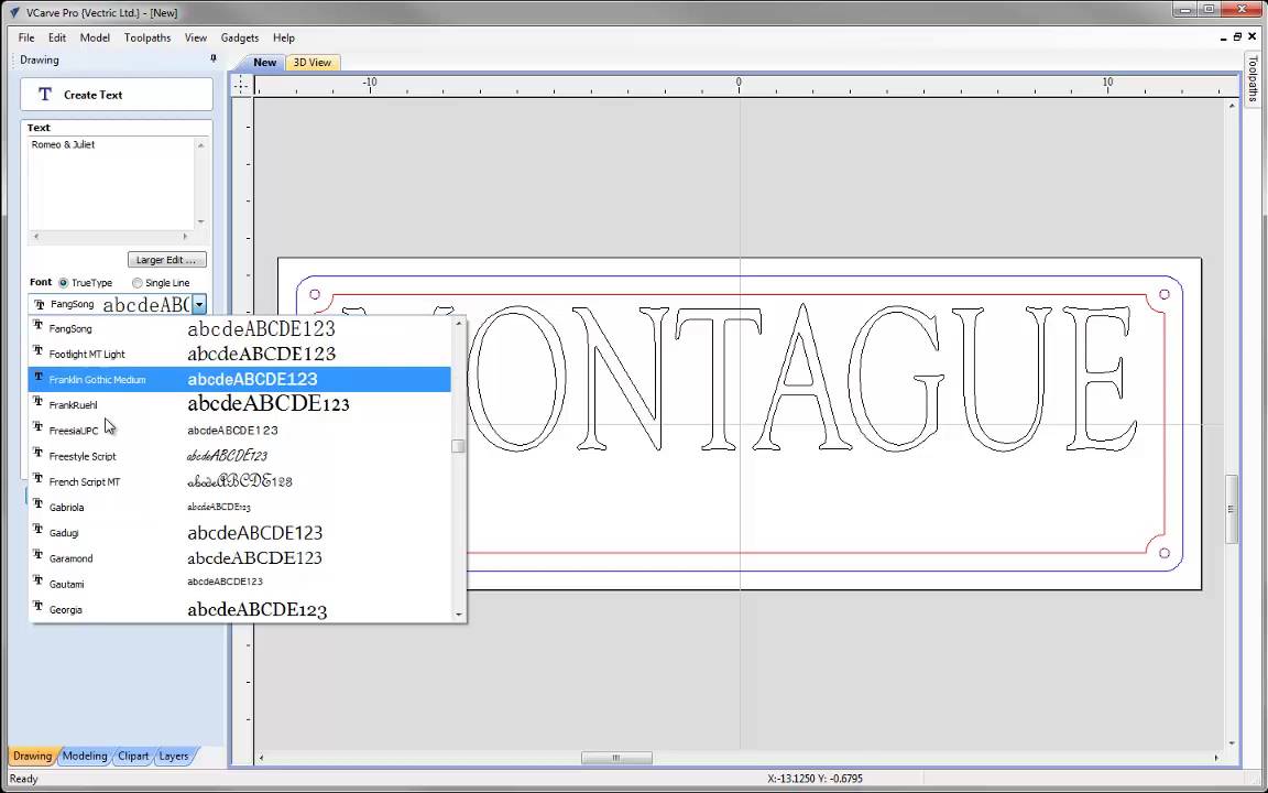 Vectric - Stacked Text Template