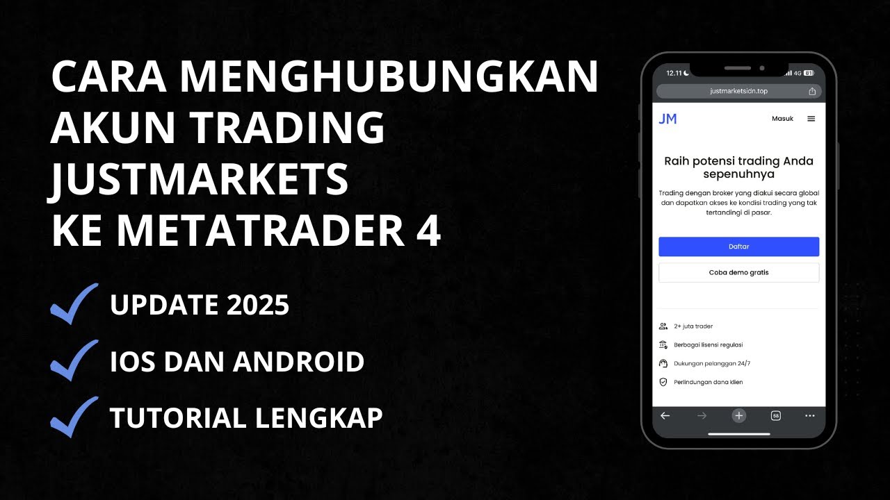 Cara Menghubungkan Akun Trading Justmarkets Ke Metatrader 4 Tahun 2025