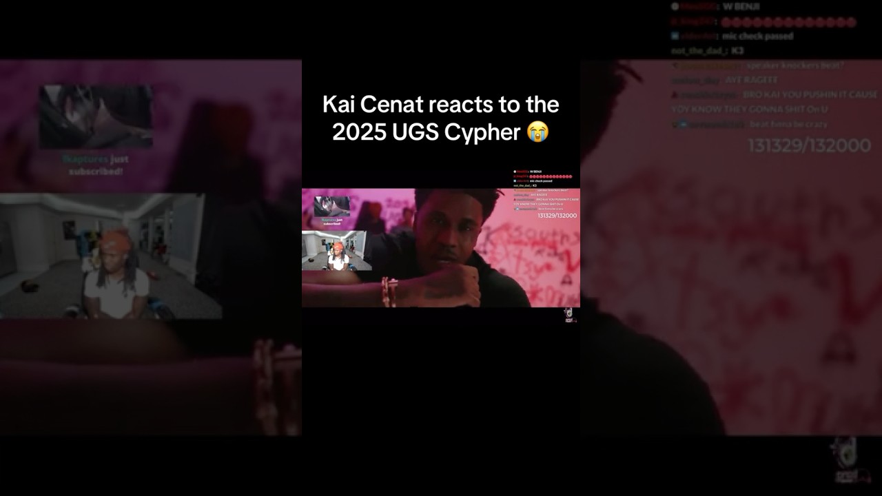 KAI CENAT REACTS TO BENJI BLUE BILLS VERSE 😭 #kaicenat #kaicenatfunnymoments #rap
