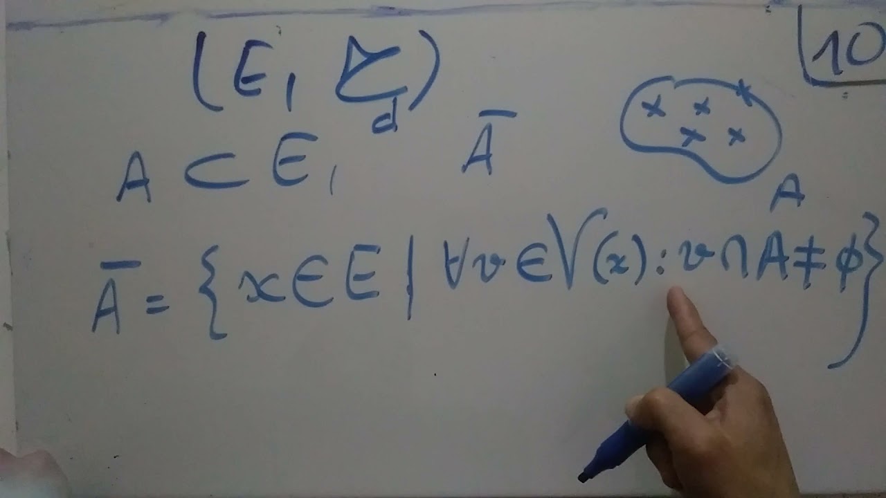 الفضاءت الطبولوجية 10 (Voisinage-intérieur-adhérence)Espaces topologiques