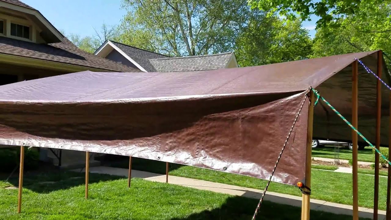 DIY Tarp Camping Canopy