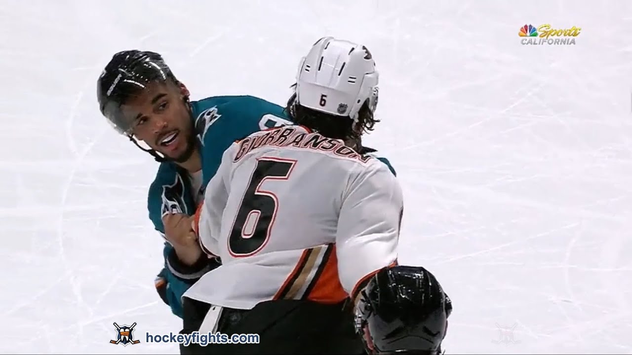 Erik Gudbranson vs Evander Kane Jan 27, 2020