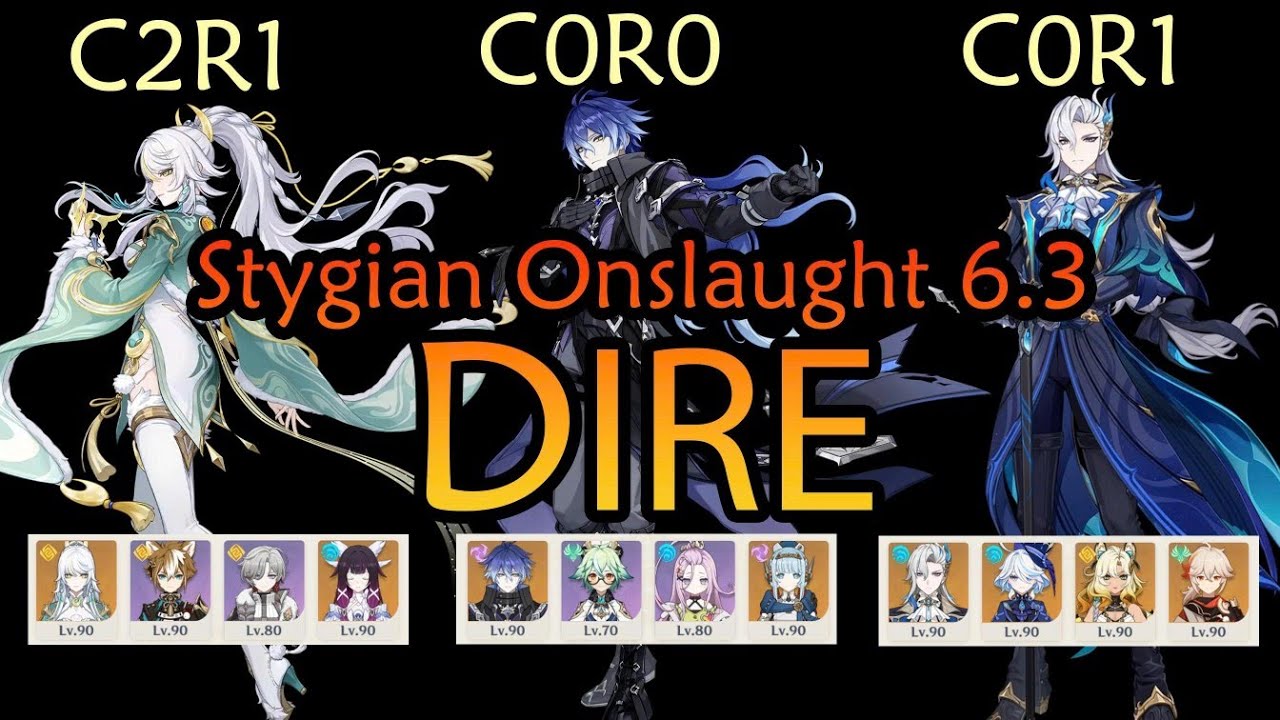 DIRE Zibai C2R1 - Flins C0R0 - Neuvillette C0R1 Stygian Onslaught 6.3