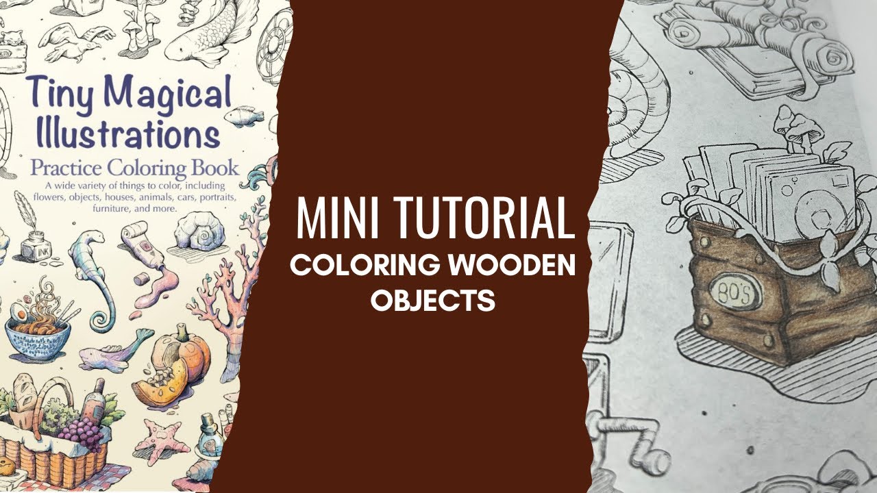 Beginner Friendly | Coloring wooden objects with colored pencils