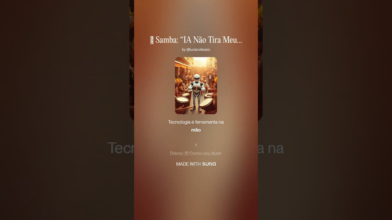 🎶 Samba  “IA Não Tira Meu Pandeiro” 🎶