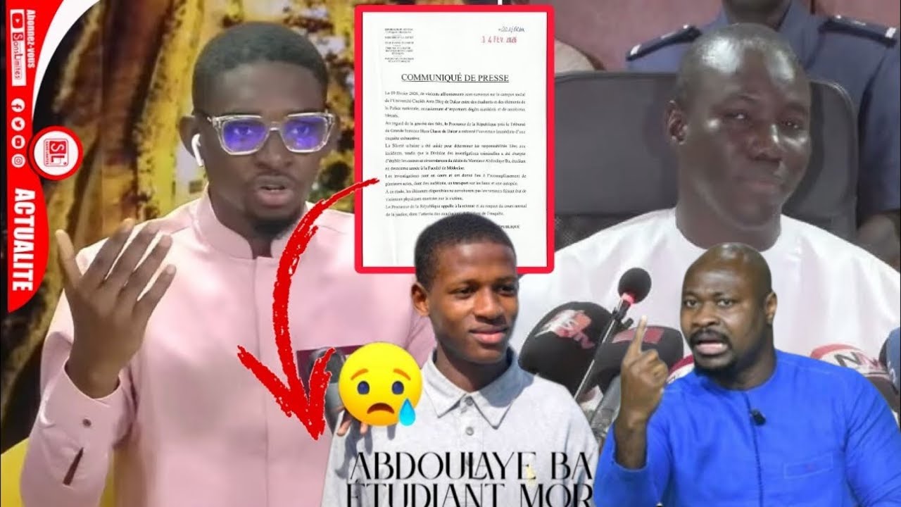 Décès l'étudiant,procureur Ndoye sort un communiqué,Guy Marius déchire le communiqué révélation Fary