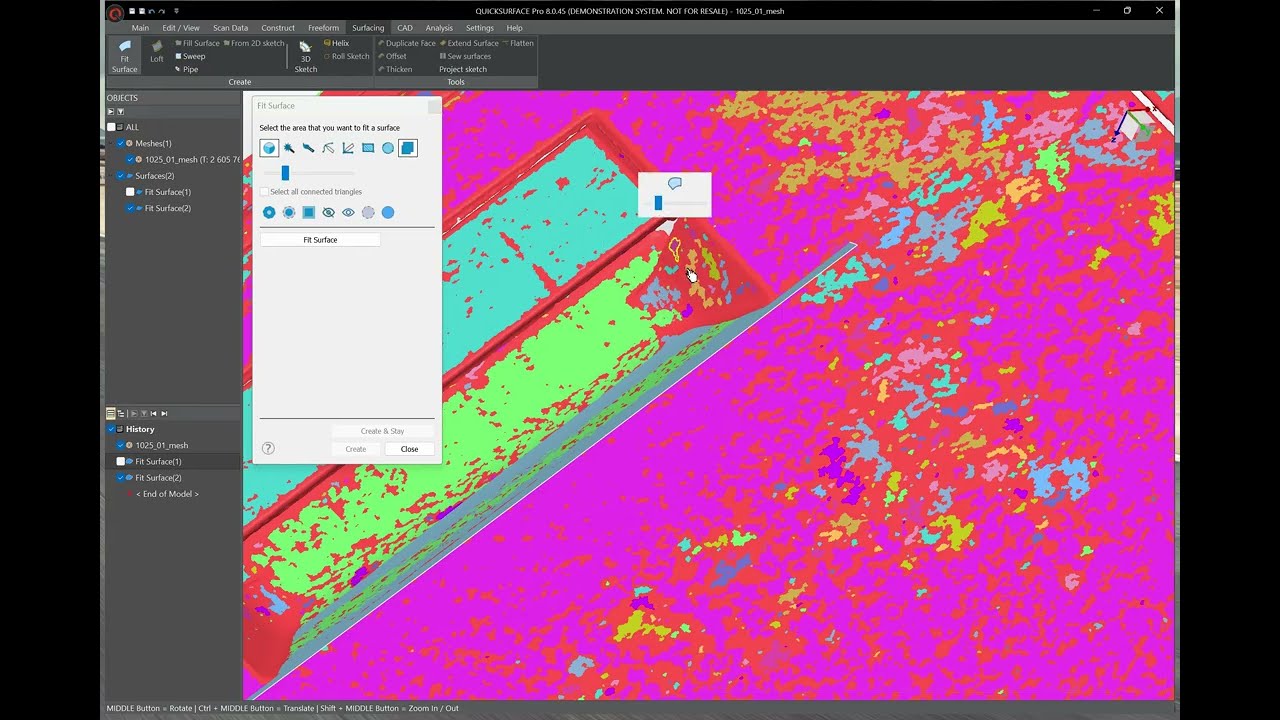 Reverse Engineering with surfaces group Part -Quicksurface