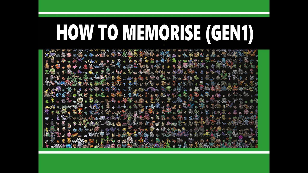 (Part 1) How I memorise the Pokemon according to Pokedex number... Gen 1