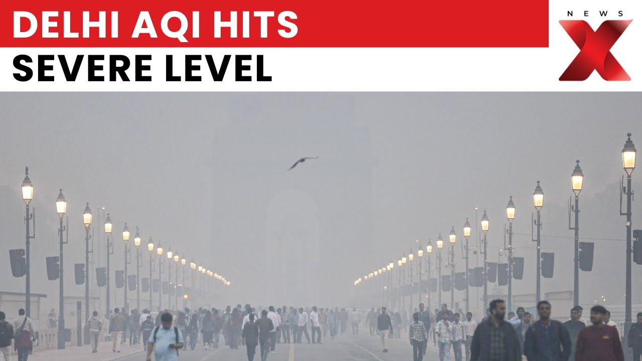 Delhi Air Quality Hits &lsquo;Severe&rsquo;; Schools Closed, Offices at 50% Capacity | Air Pollution | NewsX