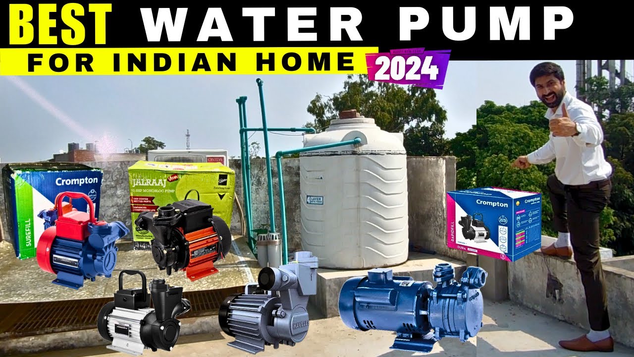 Best water pump 1 HP for home | Top 5 water pump motor in India 2024 | Crompton, Havells, Kirloskar,